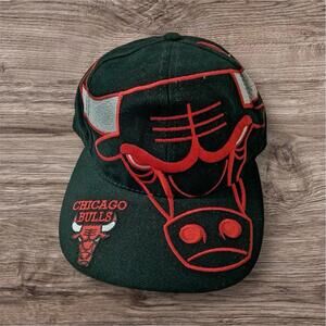 Vintage Chicago Bulls Big Logo Snapback Rare Basketball The Game Custom NBA